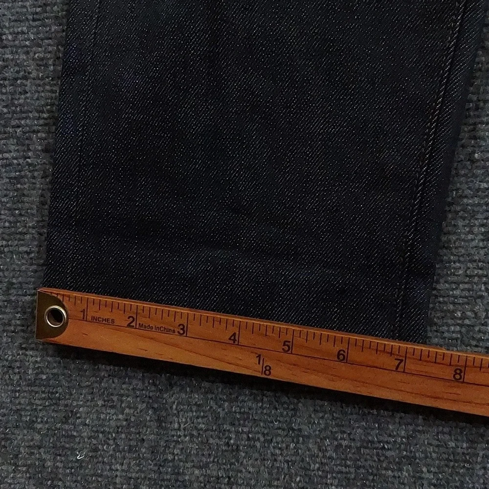 Uniqlo Jeans Mens 36x32 (Fits 36x31) Blue Dark Wash Slim Tapered Selvedge Pants
